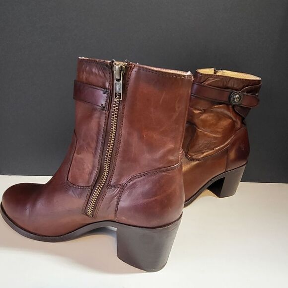 Frye Women's Brown Leather Western Cowgirl Boots - Picture 4 of 11